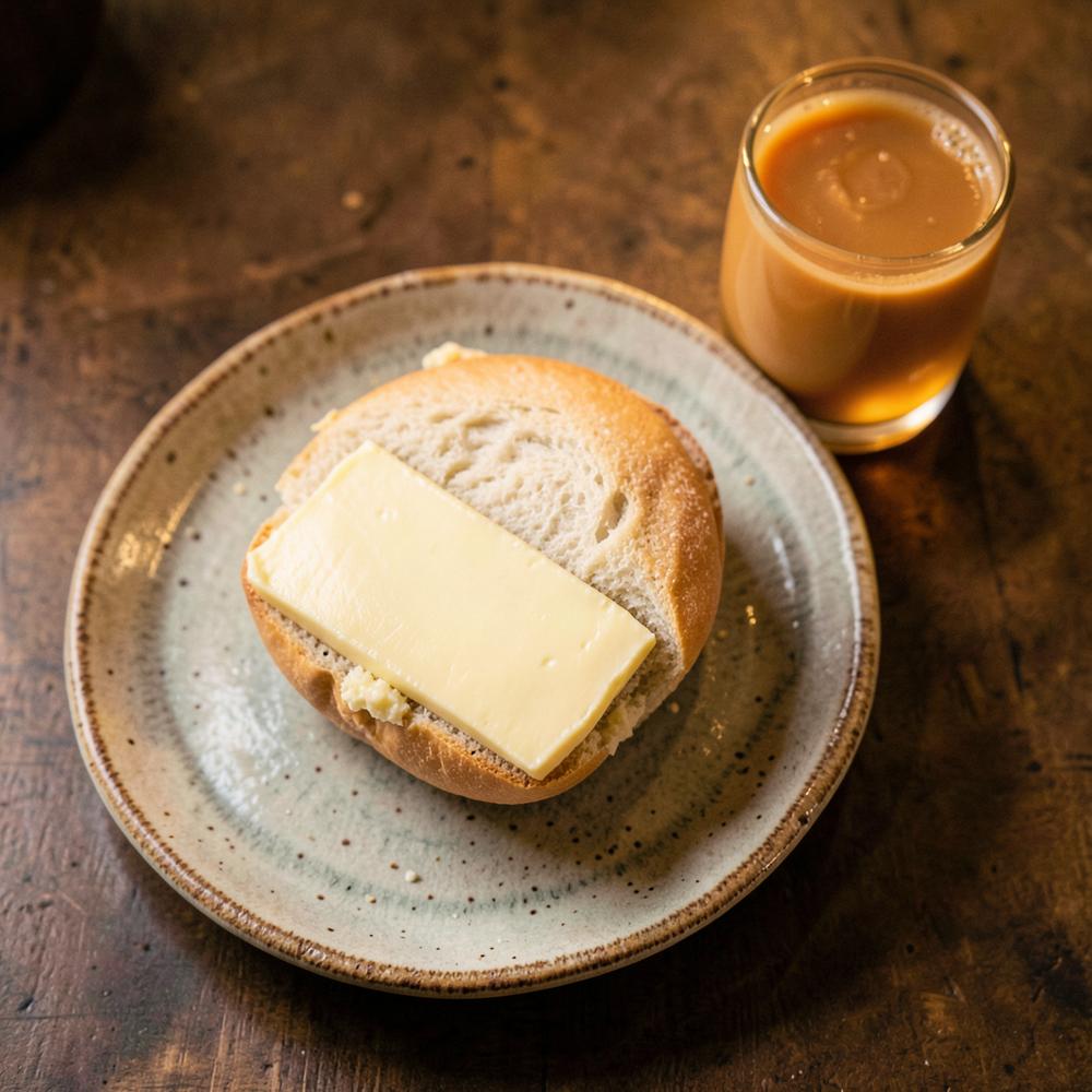 Bun maska with butter